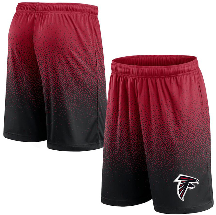 Men's Atlanta Falcons Red/Black Ombre Shorts